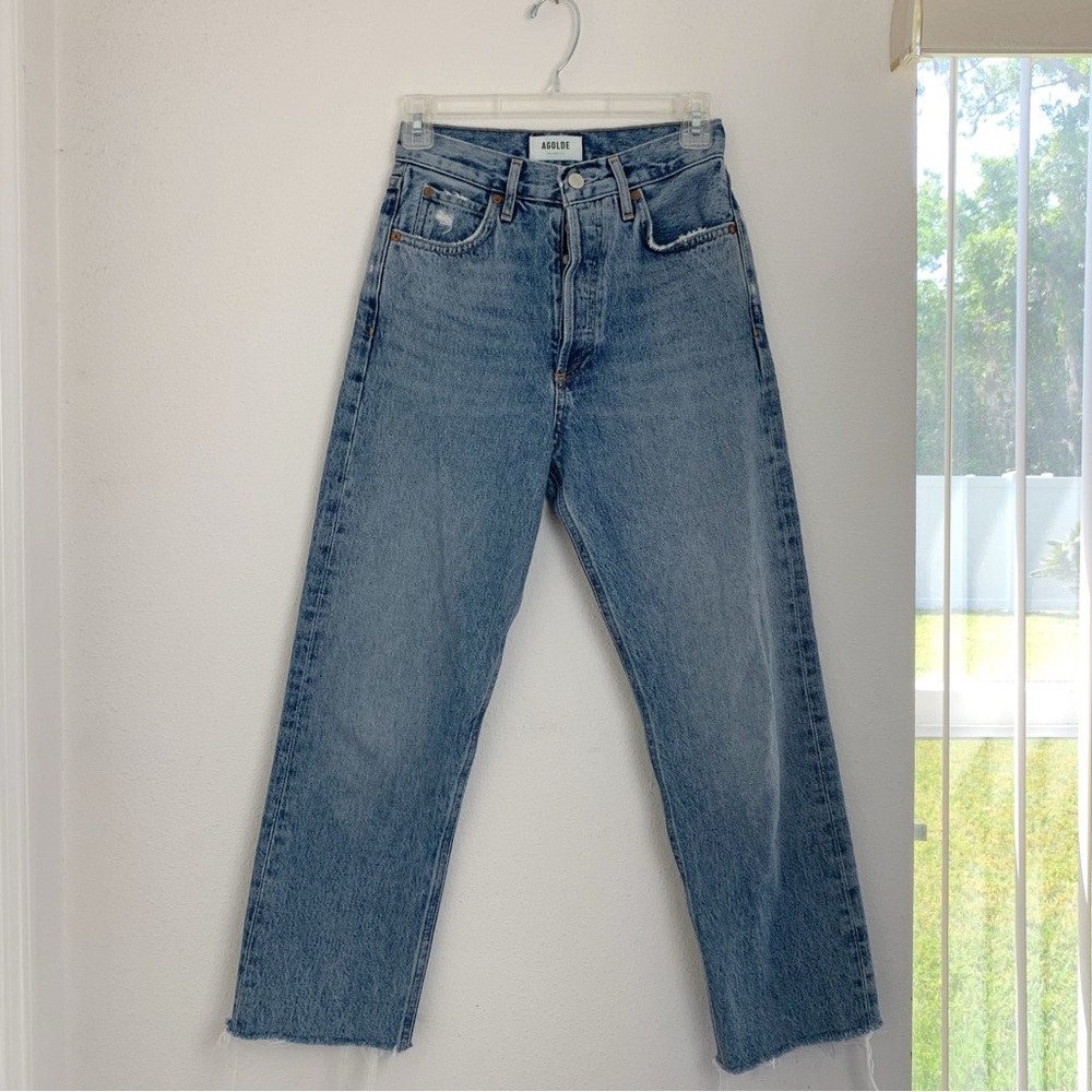 Agolde Light Blue Straight Leg Jeans